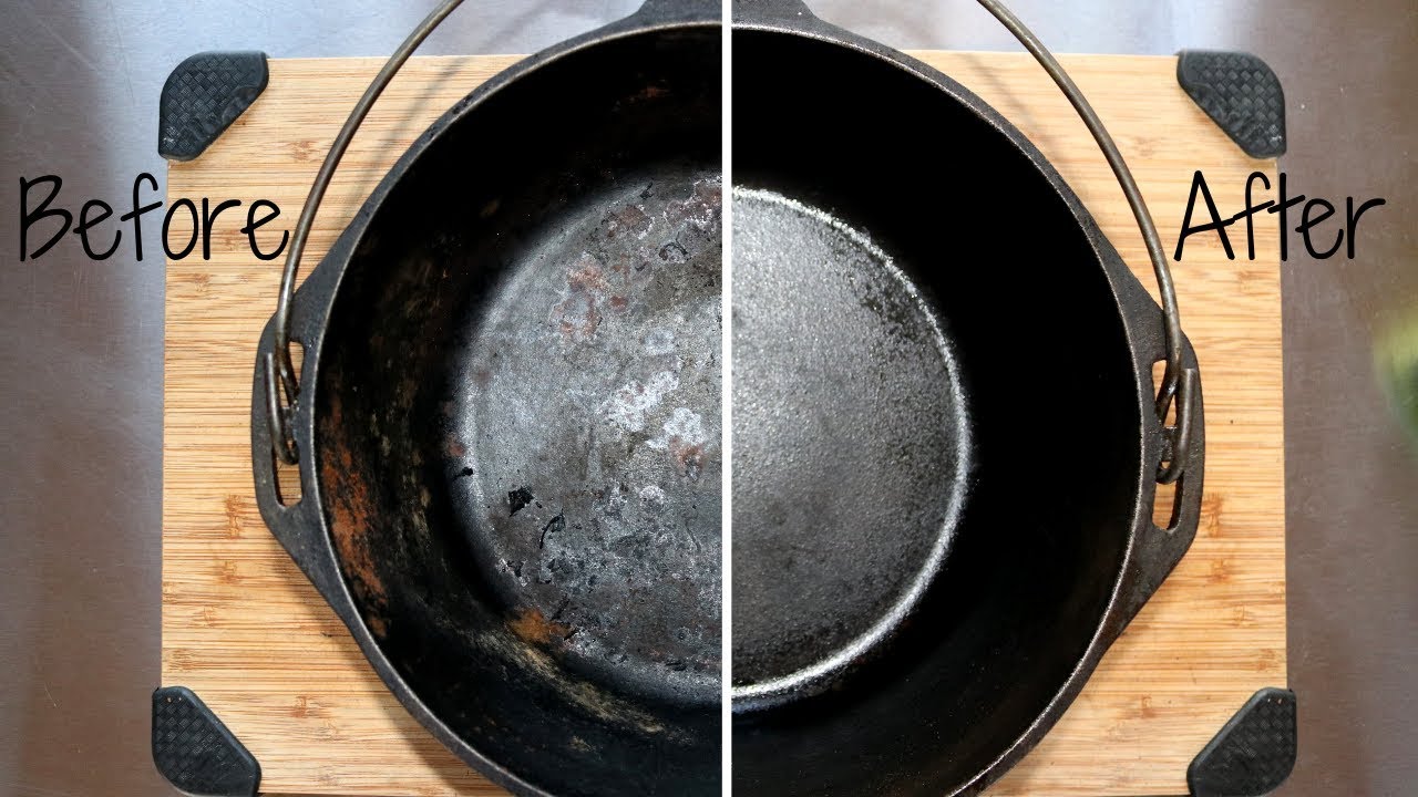 what temp to reseason cast iron