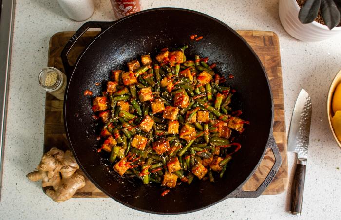 how to reheat rice in a wok