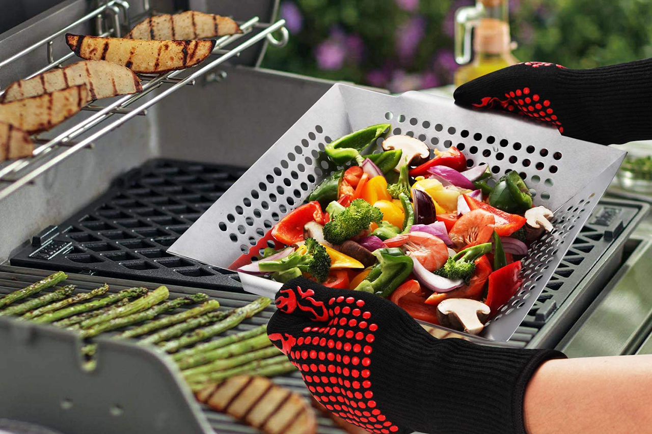 How to use a rolling grill basket