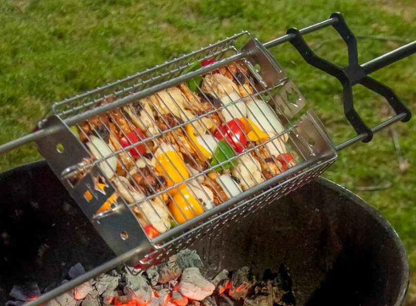 How do you grill vegetables in a grill basket