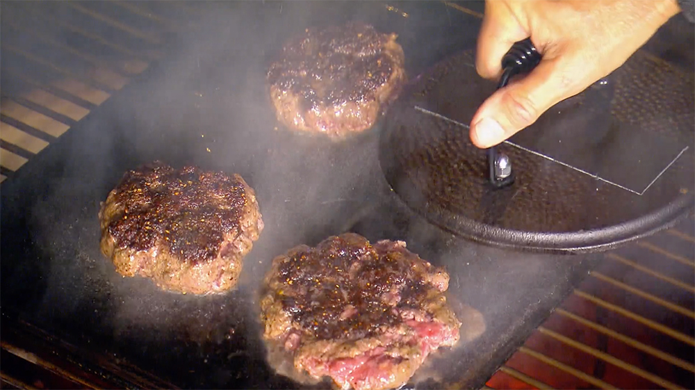 reversible griddle for seafood