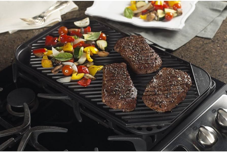 reversible griddle for fried foods