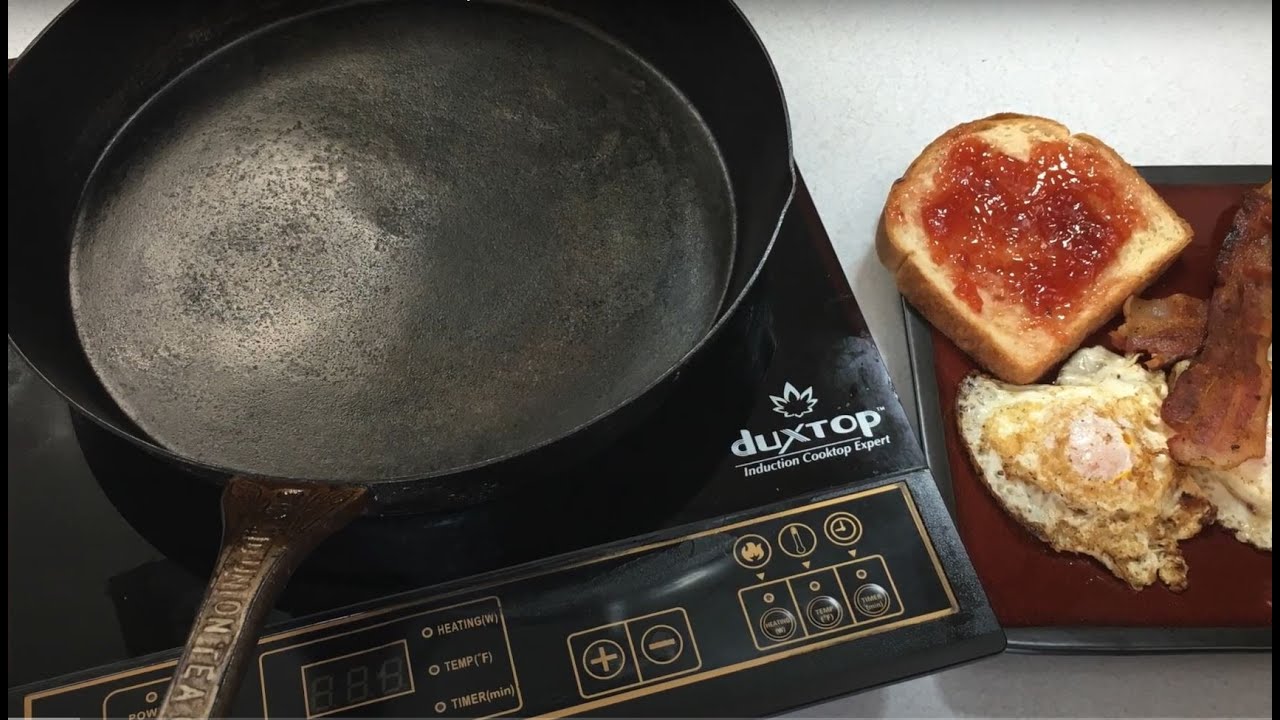 making pizza on cast iron with induction