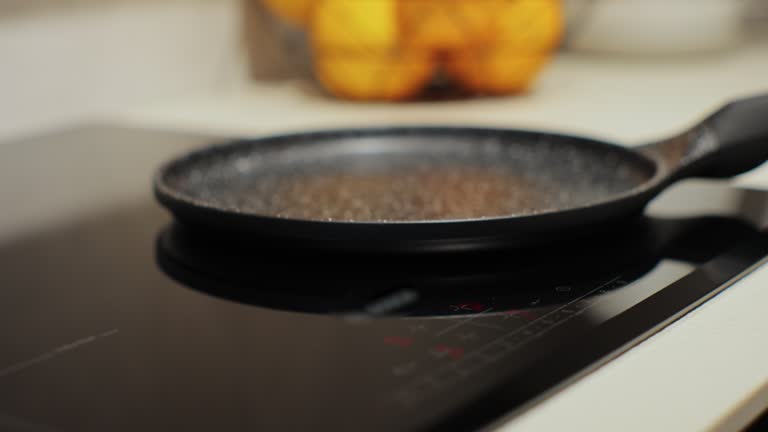 simmering soup with cast iron on induction