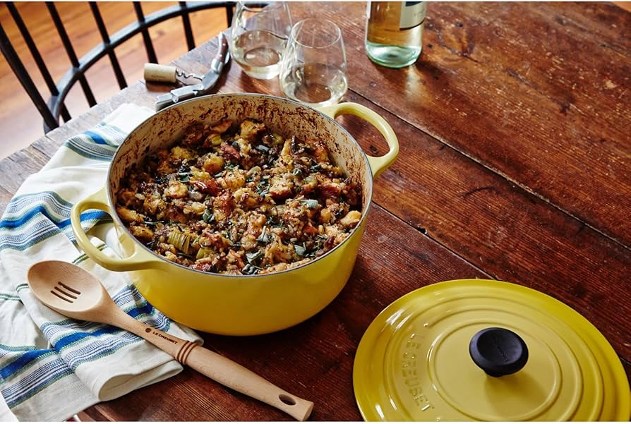cooking vegetables in a cast iron braiser